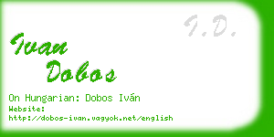 ivan dobos business card